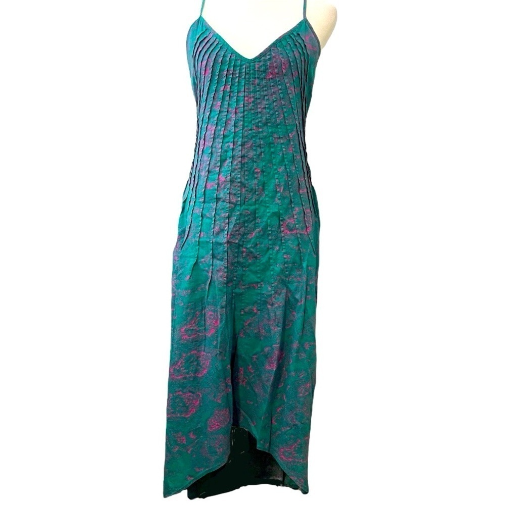 Tommy Hilfiger Vibrant Green and Pink Maxi Dress